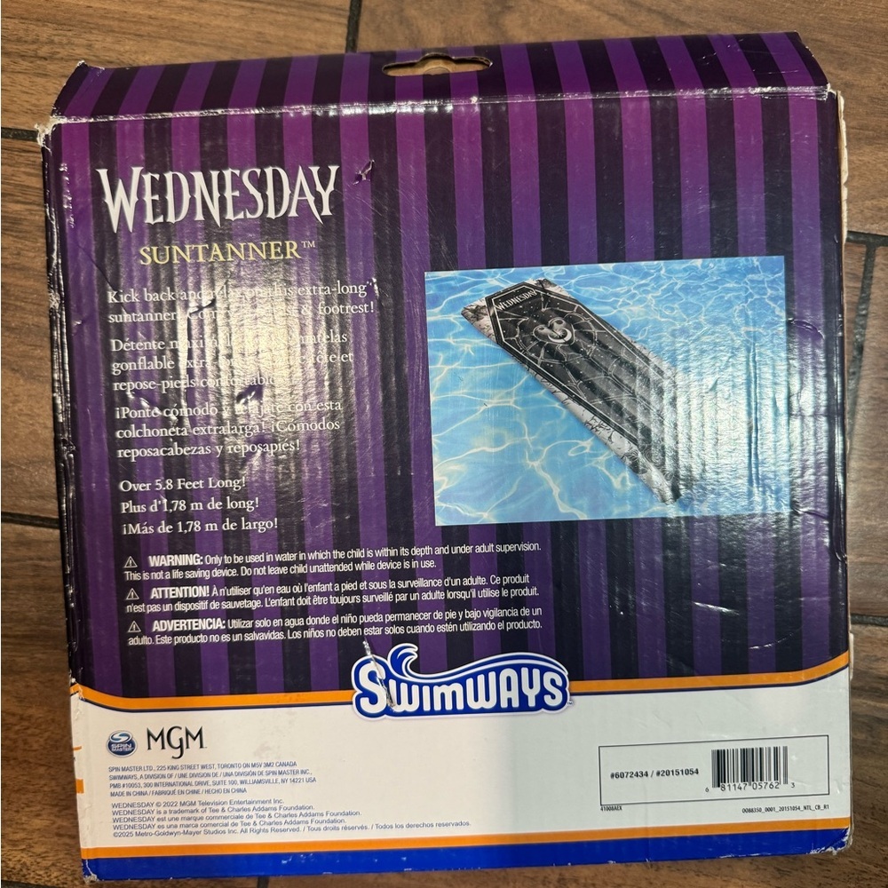 Wednesday Addams themed inflatable Pool Float - Picture 5 of 8